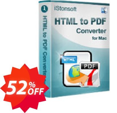 iStonsoft HTML to PDF Converter for MAC Coupon code 52% discount 