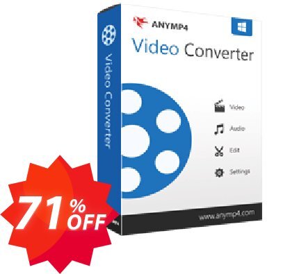 AnyMP4 Video Converter Lifetime Coupon code 71% discount 