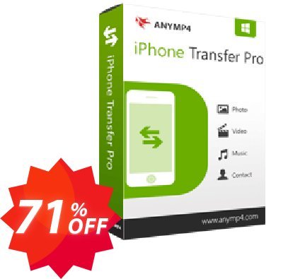 AnyMP4 iPhone Transfer Pro Coupon code 71% discount 
