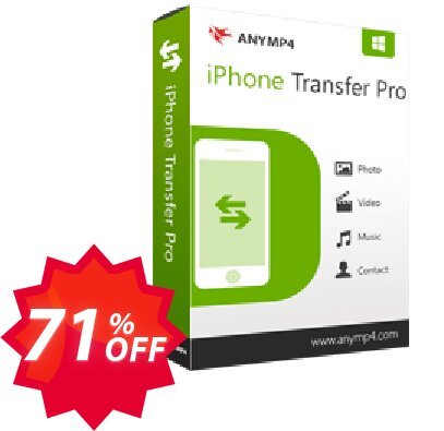 AnyMP4 iPhone Transfer Pro Coupon code 71% discount 