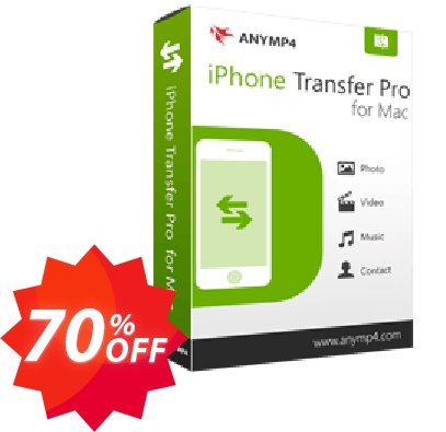 AnyMP4 iPhone Transfer Pro for MAC Lifetime Plan Coupon code 70% discount 