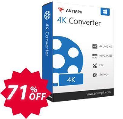 AnyMP4 4K Converter Coupon code 71% discount 