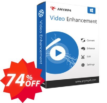 AnyMP4 Video Enhancement Coupon code 74% discount 