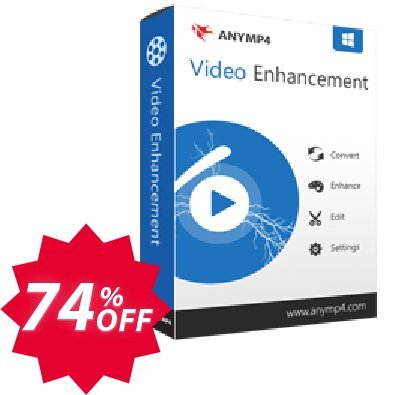 AnyMP4 Video Enhancement Coupon code 74% discount 