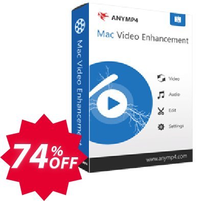 AnyMP4 MAC Video Enhancement Coupon code 74% discount 