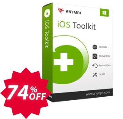 Anymp4 iOS Data Backup & Restore Coupon code 74% discount 