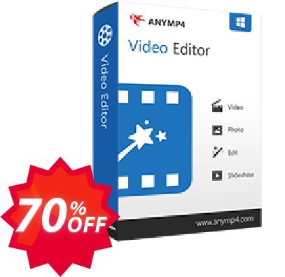 AnyMP4 Video Editor Coupon code 70% discount 