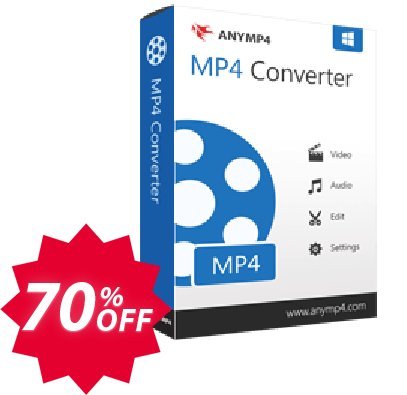 AnyMP4 MP4 Converter Lifetime Coupon code 70% discount 