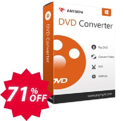 AnyMP4 DVD Converter Lifetime Coupon code 71% discount 