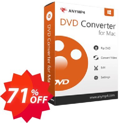 AnyMP4 DVD Converter for MAC Lifetime Coupon code 71% discount 