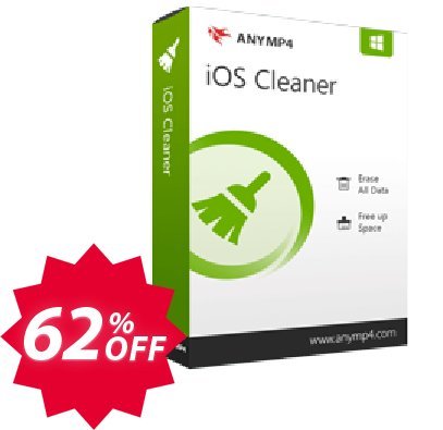 AnyMP4 iOS Cleaner Coupon code 62% discount 