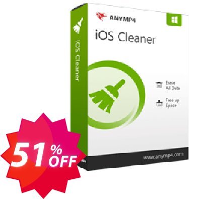 AnyMP4 iOS Cleaner Multi-User Plan Coupon code 51% discount 