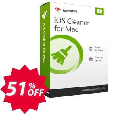 AnyMP4 iOS Cleaner for MAC Coupon code 51% discount 