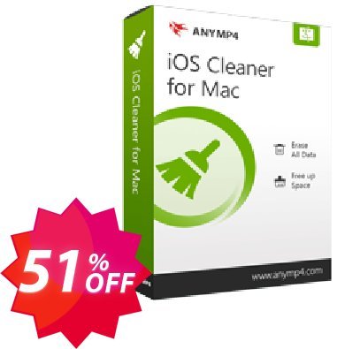 AnyMP4 iOS Cleaner for MAC Multi-User Plan Coupon code 51% discount 