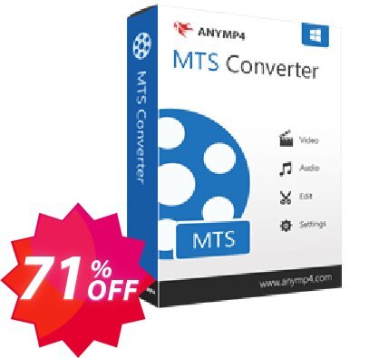 AnyMP4 MTS Converter Coupon code 71% discount 