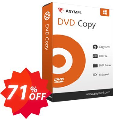 AnyMP4 DVD Copy Lifetime Coupon code 71% discount 