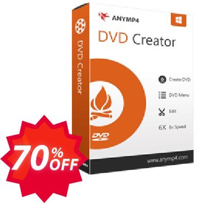 AnyMP4 DVD Creator Lifetime Coupon code 70% discount 