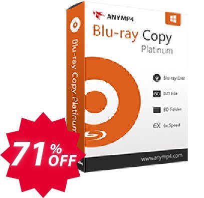 AnyMP4 Blu-ray Copy Platinum - Lifetime Coupon code 71% discount 