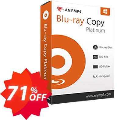 AnyMP4 Blu-ray Copy Platinum - Lifetime Coupon code 71% discount 