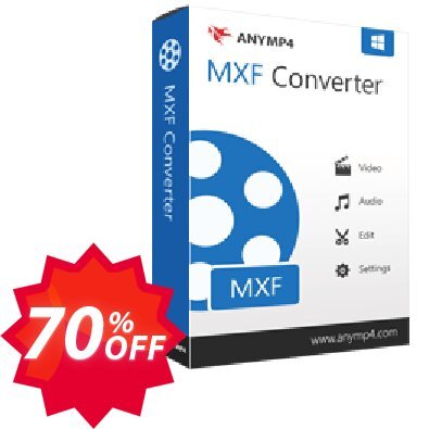 AnyMP4 MXF Converter Coupon code 70% discount 