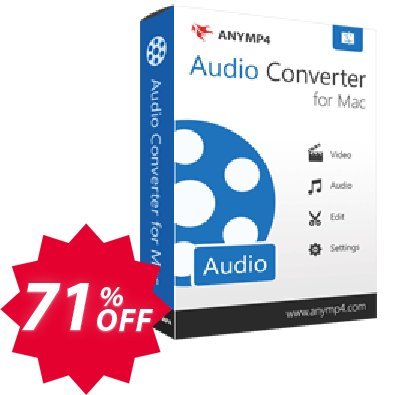 AnyMP4 Audio Converter for MAC Lifetime Coupon code 71% discount 