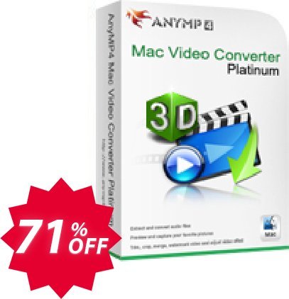 AnyMP4 MAC Video Converter Platinum Coupon code 71% discount 