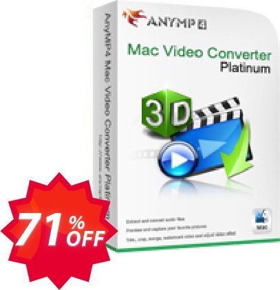 AnyMP4 MAC Video Converter Platinum Coupon code 71% discount 