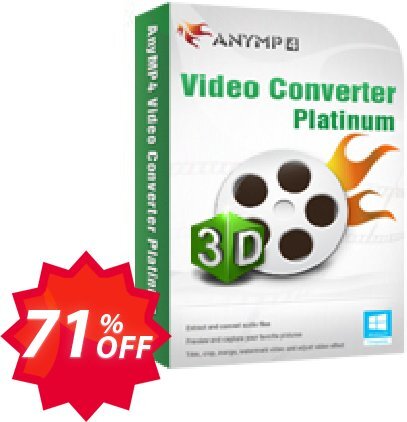 AnyMP4 Video Converter Platinum Coupon code 71% discount 