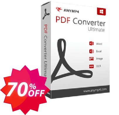 AnyMP4 PDF Converter Ultimate Lifetime Coupon code 70% discount 