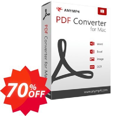 AnyMP4 PDF Converter for MAC Coupon code 70% discount 
