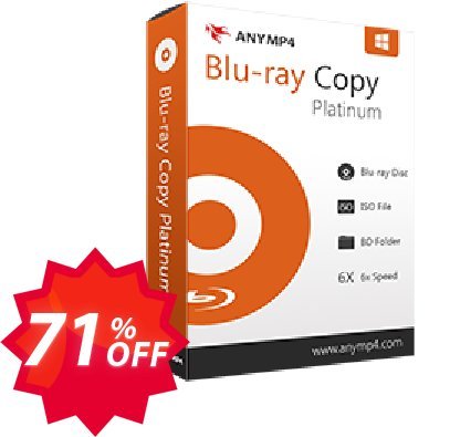AnyMP4 Blu-ray Copy Platinum Coupon code 71% discount 