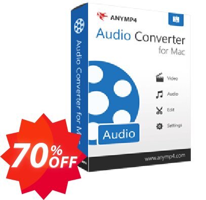 AnyMP4 Audio Converter for MAC Coupon code 70% discount 