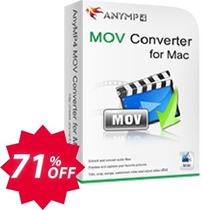 AnyMP4 MOV Converter for MAC Lifetime Plan Coupon code 71% discount 