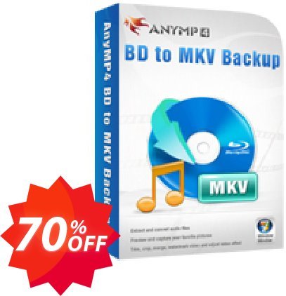 AnyMP4 BD to MKV Backup Coupon code 70% discount 