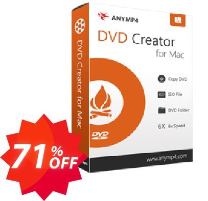AnyMP4 DVD Creator for MAC Coupon code 71% discount 