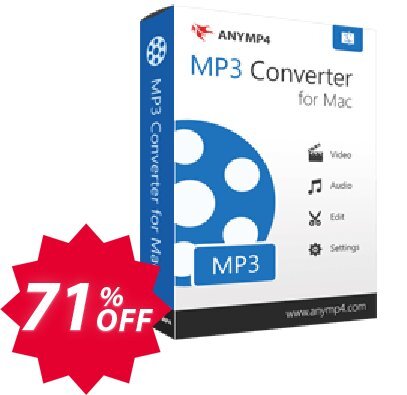 AnyMP4 MP3 Converter for MAC Lifetime Coupon code 71% discount 