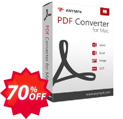AnyMP4 PDF Converter for MAC Lifetime Coupon code 70% discount 