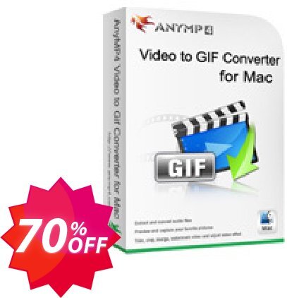 AnyMP4 Video to GIF Converter for MAC Lifetime Coupon code 70% discount 