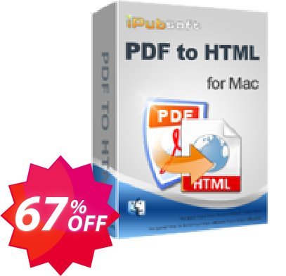 iPubsoft PDF to HTML Converter for MAC Coupon code 67% discount 