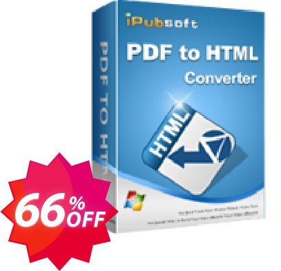 iPubsoft PDF to HTML Converter Coupon code 66% discount 