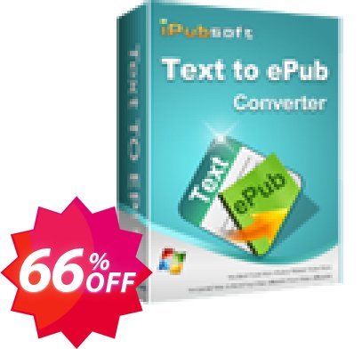 iPubsoft Text to ePub Converter Coupon code 66% discount 