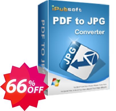 iPubsoft PDF to JPG Converter Coupon code 66% discount 