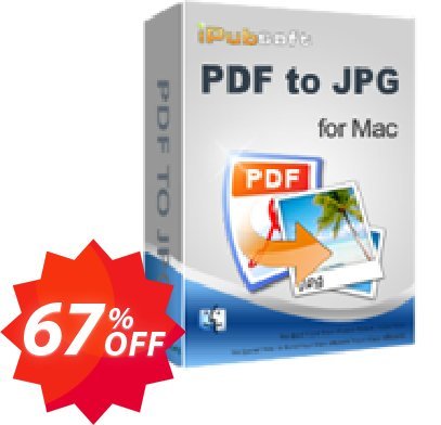 iPubsoft PDF to JPG Converter for MAC Coupon code 67% discount 