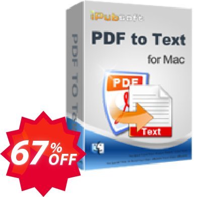 iPubsoft PDF to Text Converter for MAC Coupon code 67% discount 