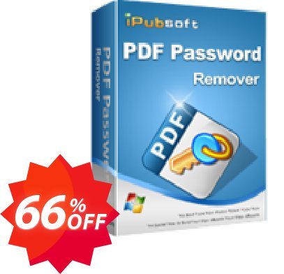 iPubsoft PDF Password Remover Coupon code 66% discount 