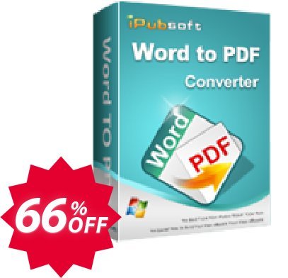 iPubsoft Word to PDF Converter Coupon code 66% discount 