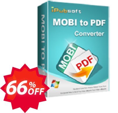 iPubsoft Mobi to PDF Converter Coupon code 66% discount 
