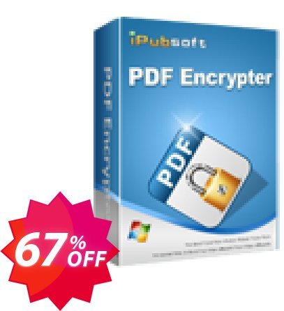 iPubsoft PDF Encrypter Coupon code 67% discount 