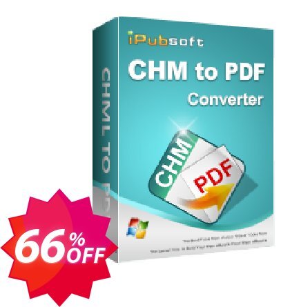 iPubsoft CHM to PDF Converter Coupon code 66% discount 
