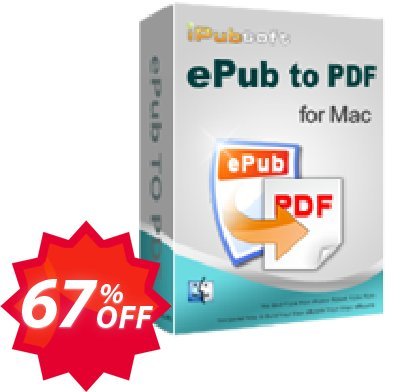 iPubsoft ePub to PDF Converter for MAC Coupon code 67% discount 